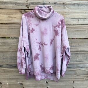 PINK VS Tie-Dye Turtleneck Sweatshirt Small Pink